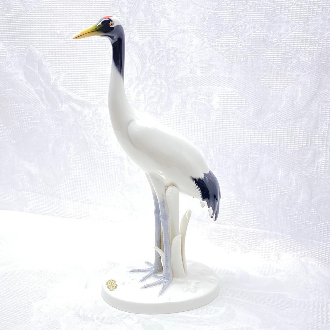 オールドノリタケ 丹頂 鶴 立ち鶴 フィギュリン 置物