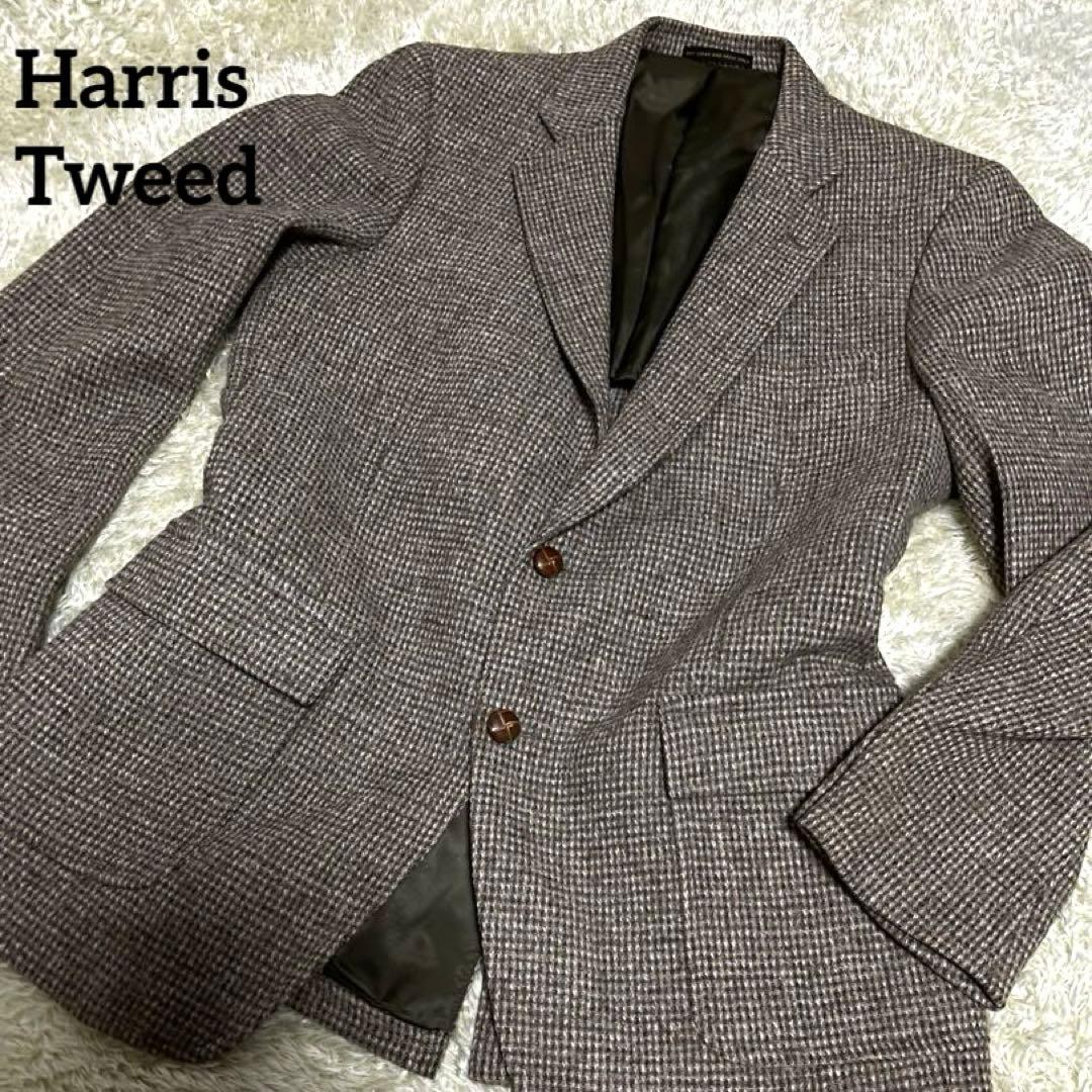 Harris Tweedハリスツイード　テーラードジャケット カーキ系管理番号付