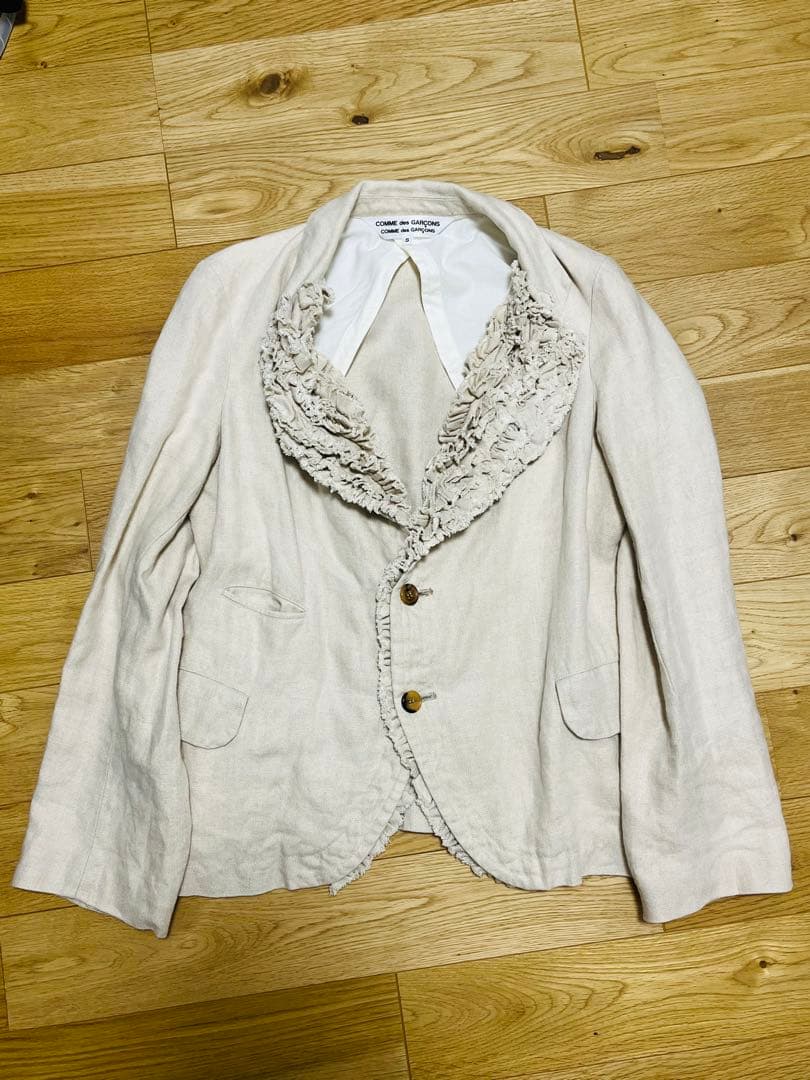 Comme des Garçons フリル　テーラードリネン　ジャケット06SS