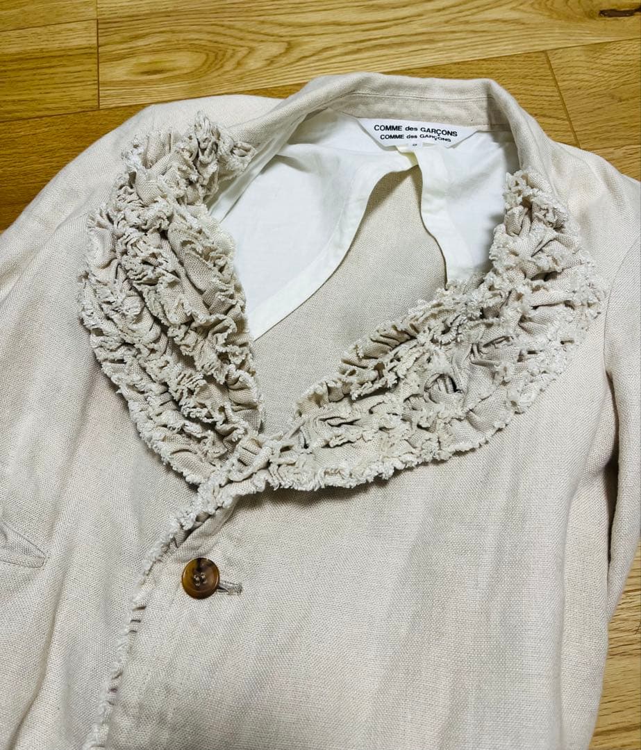 Comme des Garçons フリル　テーラードリネン　ジャケット06SS