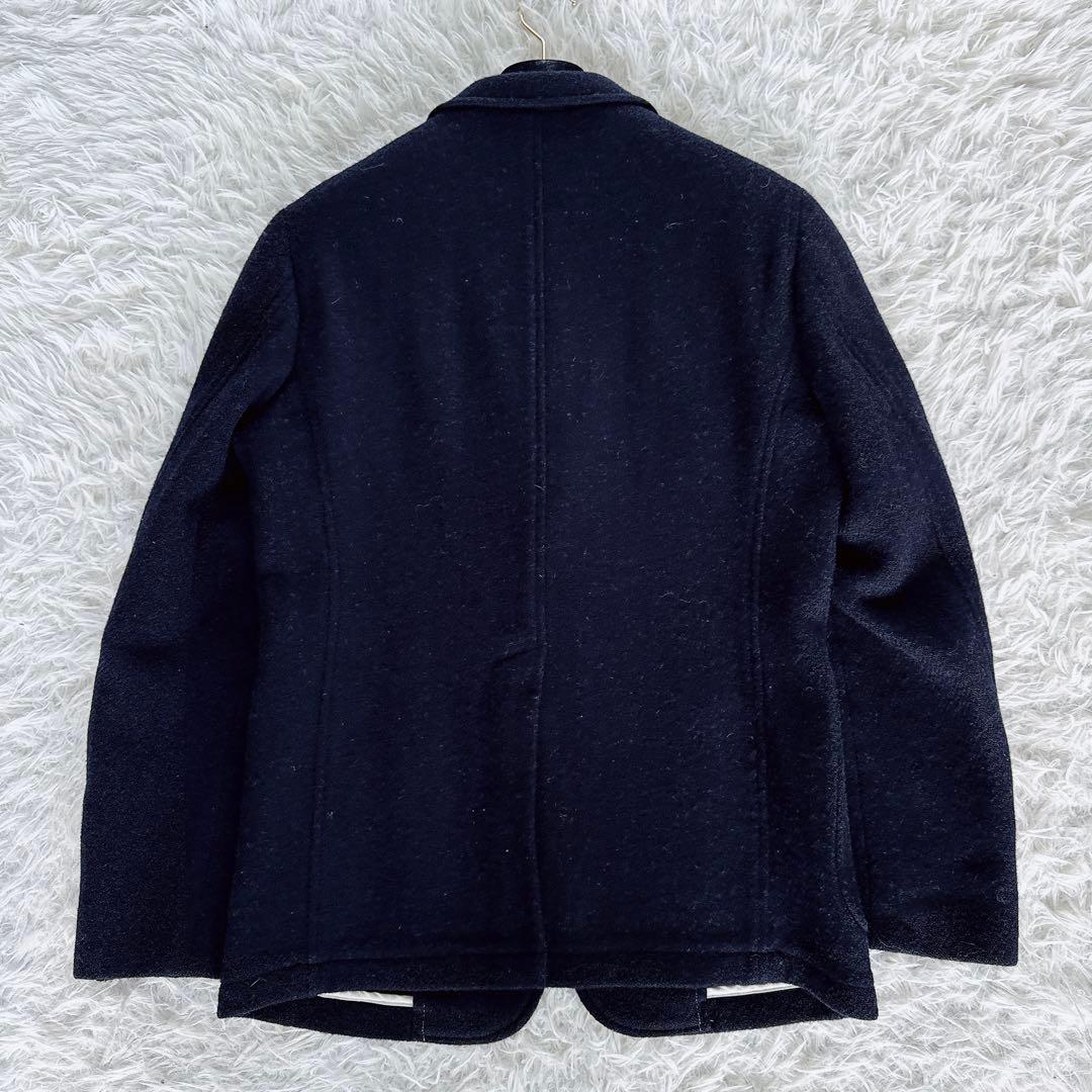【BEAMS LIGHTS】ハリスツイード ジャケット ネイビー L 段返り