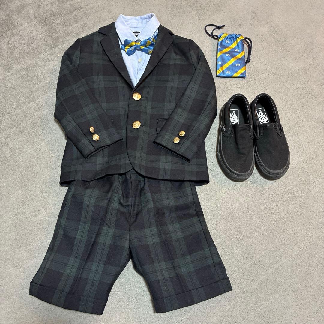 グリーンレーベルリラクシング キッズフォーマルスーツ5点セット