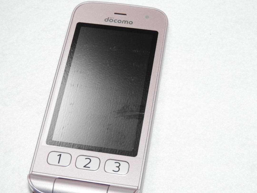 良品 富士通 らくらくホン F-01M ピンク docomo 4G LTE