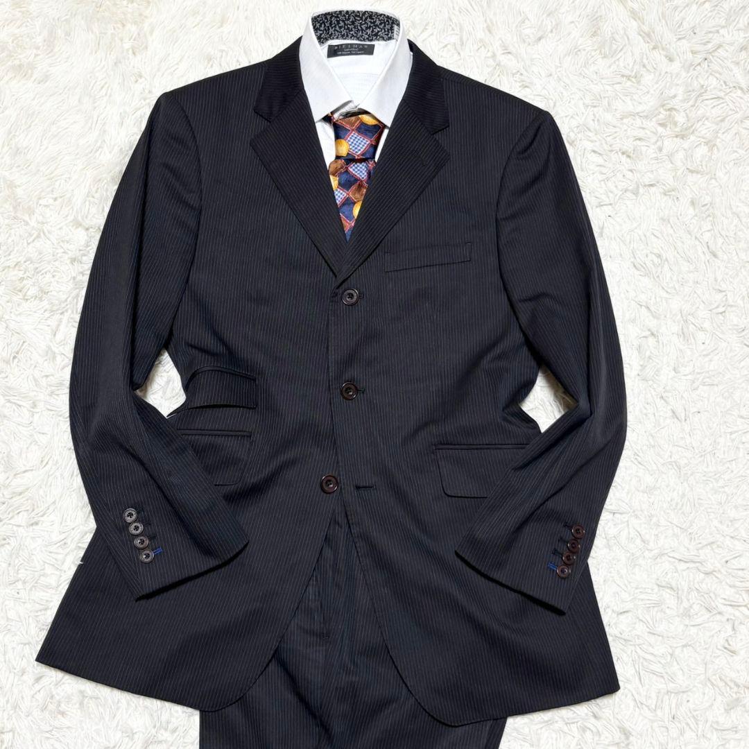 美品 バーバリー ブラック レーベル スーツ セットアップ 2B ストライプ