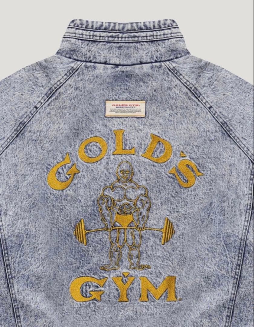 XL LÝFT GOLD'S GYM OVERSIZE DENIM JACKET