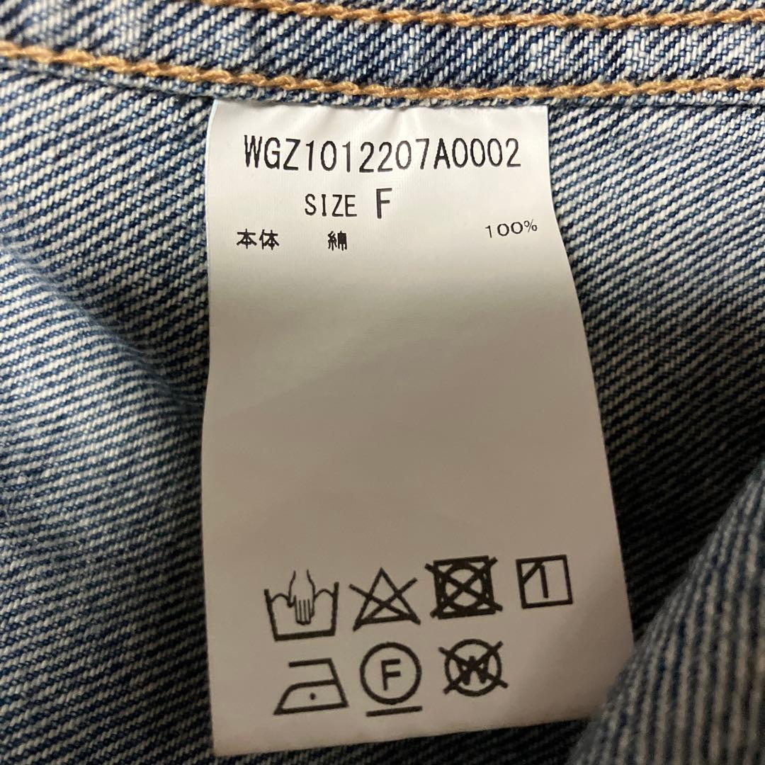 Whim Gazette ウィムガゼット　ノーカラー デニムジャケット　Gジャン