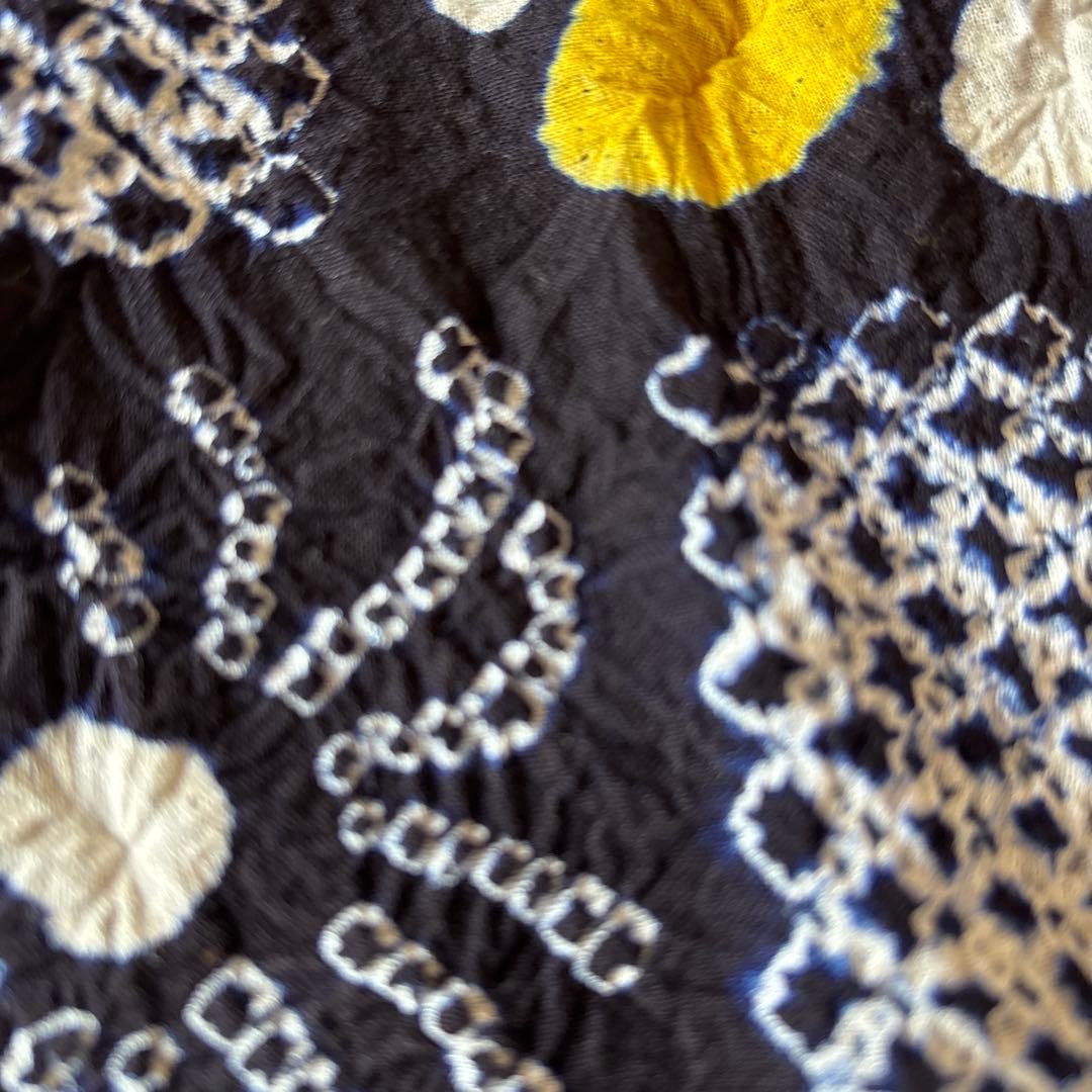 有松絞り　浴衣　美品　花火