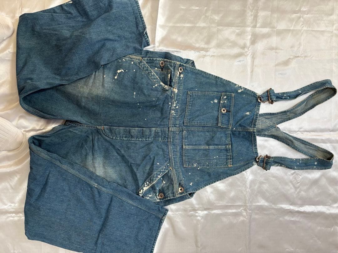 orslow デニムオーバーオール ペイント加工