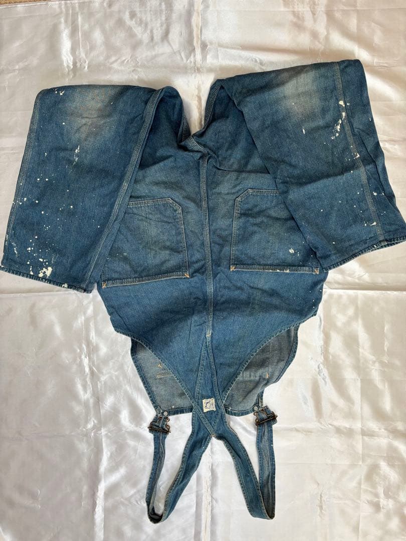 orslow デニムオーバーオール ペイント加工