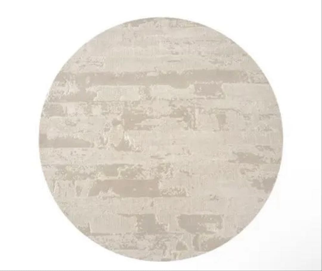 ベージュ 円形ラグ 北欧　シンプルデザイン（shikimono）