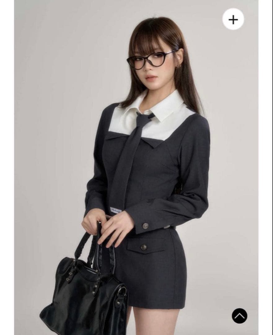 ワンピース andwang School tie shirt suit onepiece