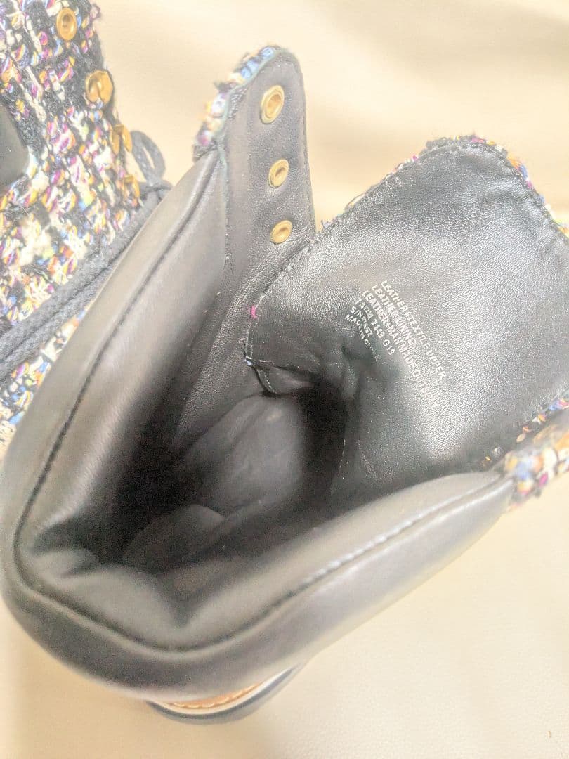 トリーバーチツイードブーツ 美品 24cm～半ぐらい