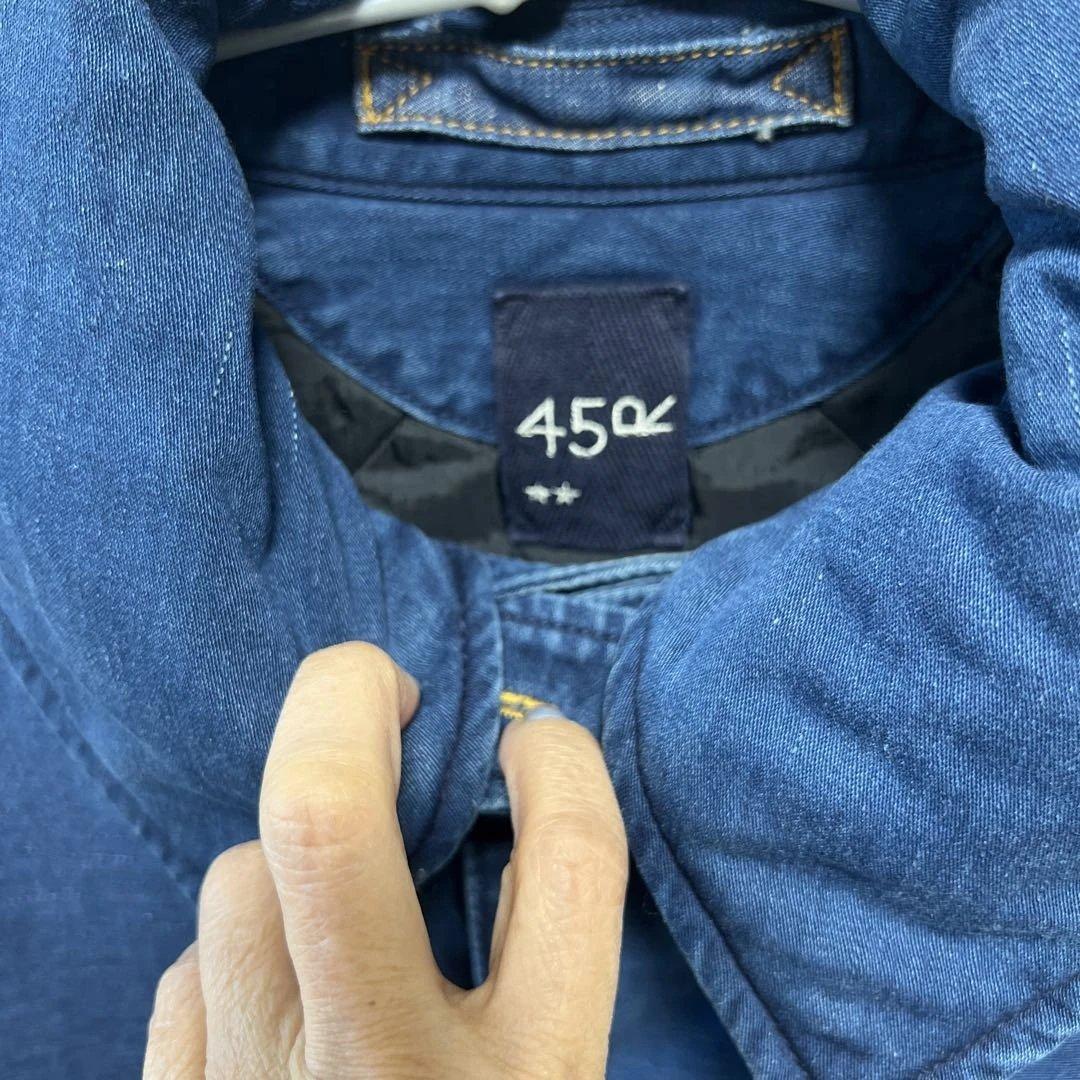 45R 麦サテン　イヌイット　 　　　　　インディゴ加工　ブルゾン