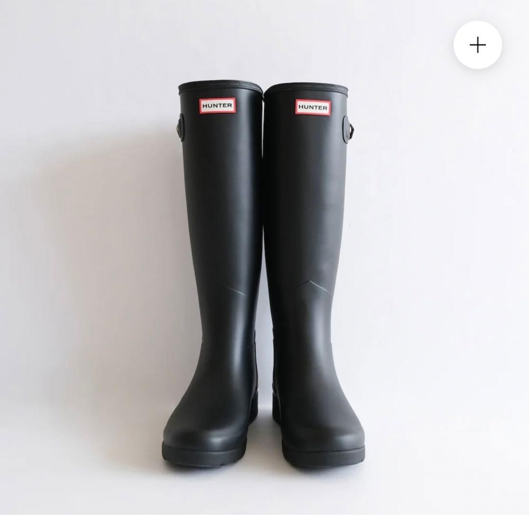 HUNTER × SEAROOMLYNN コラボ レインブーツ ブラック