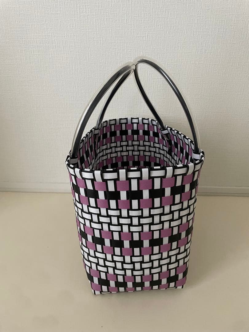 MARNI フラワーカフェ かごバッグ リリーホワイト