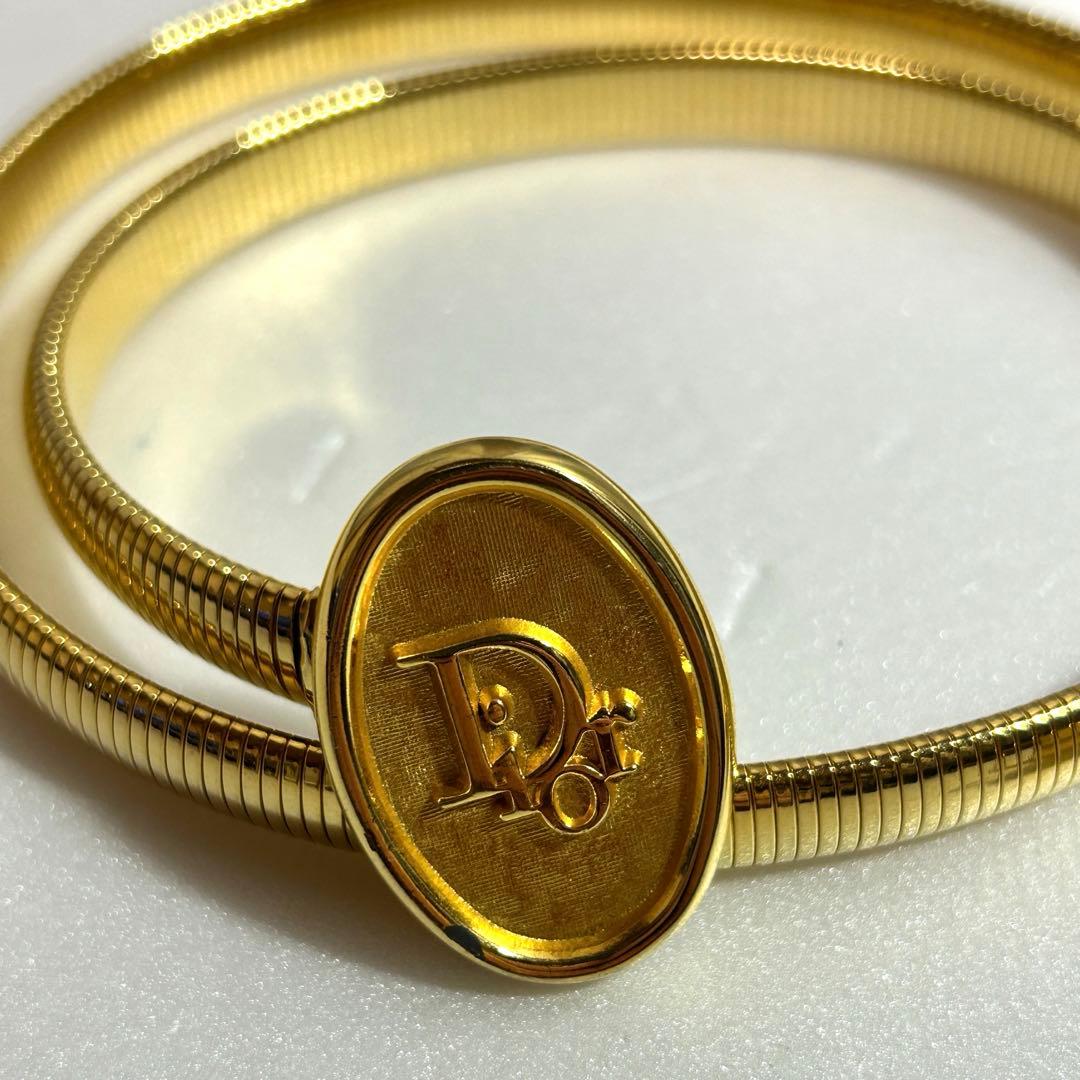Christian Dior ゴールド ベルト バックル 細ベルト レディース