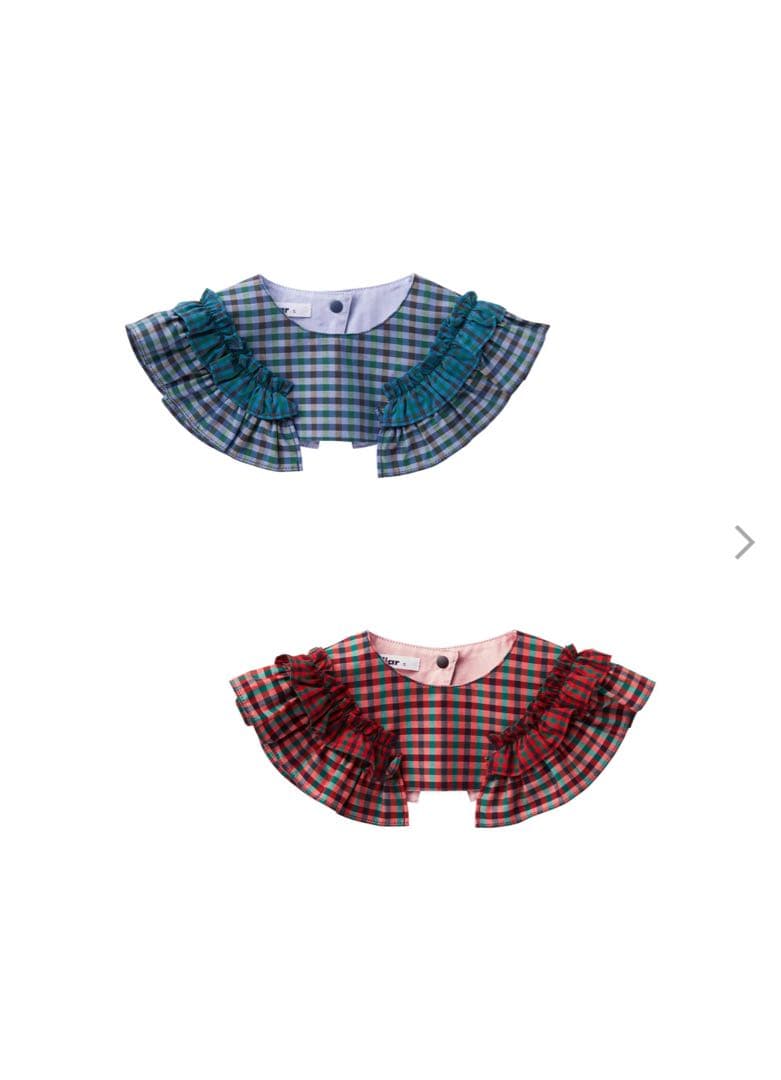 ファミリア　完売　再販無し　新品　付け襟　ファミリアチェック　親子コーデ　 M