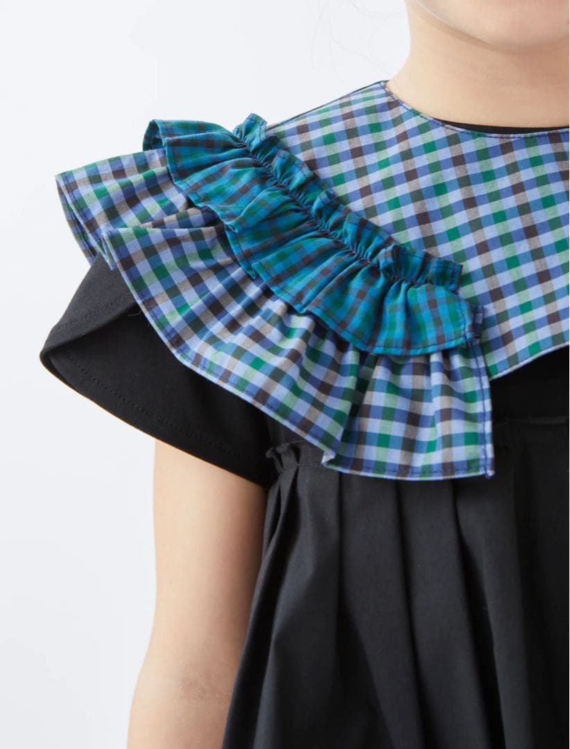 ファミリア　完売　再販無し　新品　付け襟　ファミリアチェック　親子コーデ　 M