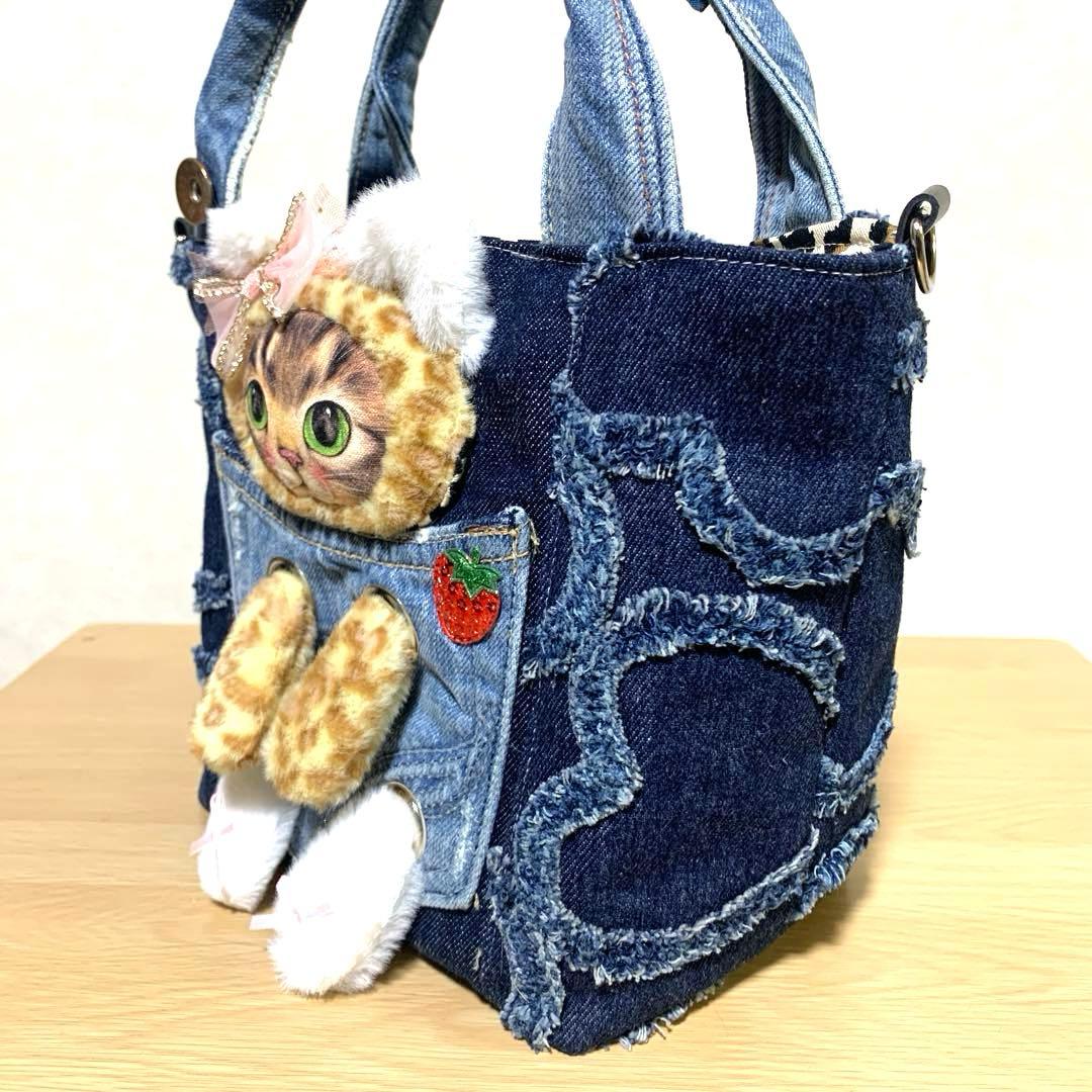 m*e様 コヤンイサムチョン　ハンドメイド　デニムリメイク　トートバッグ　手提げ