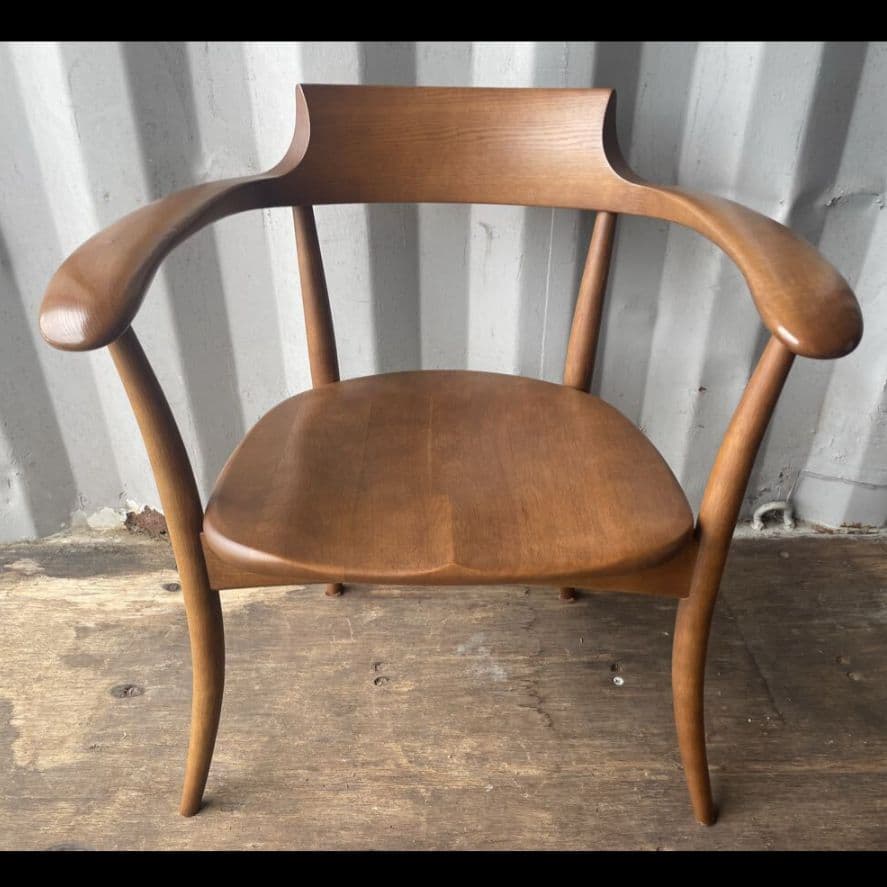 キツツキ飛騨産業 クレセント アームチェア オーク