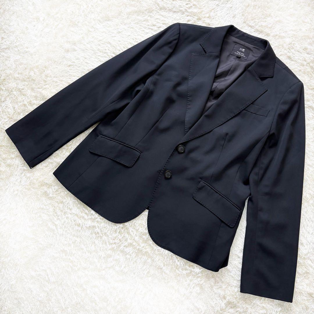 【美品】23区　スーツ　セットアップ　ブラック　大きいサイズ　上50下46 希少