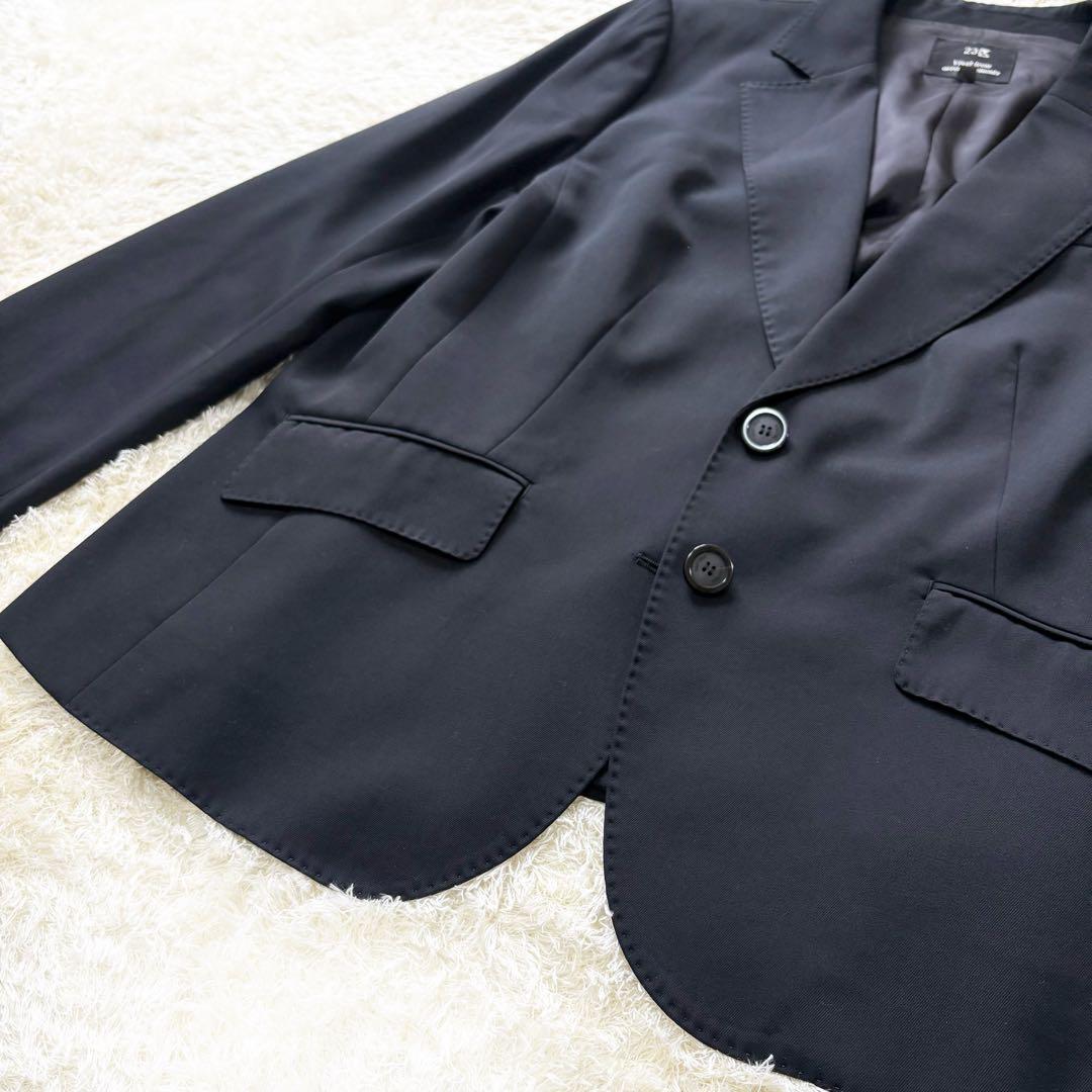 【美品】23区　スーツ　セットアップ　ブラック　大きいサイズ　上50下46 希少