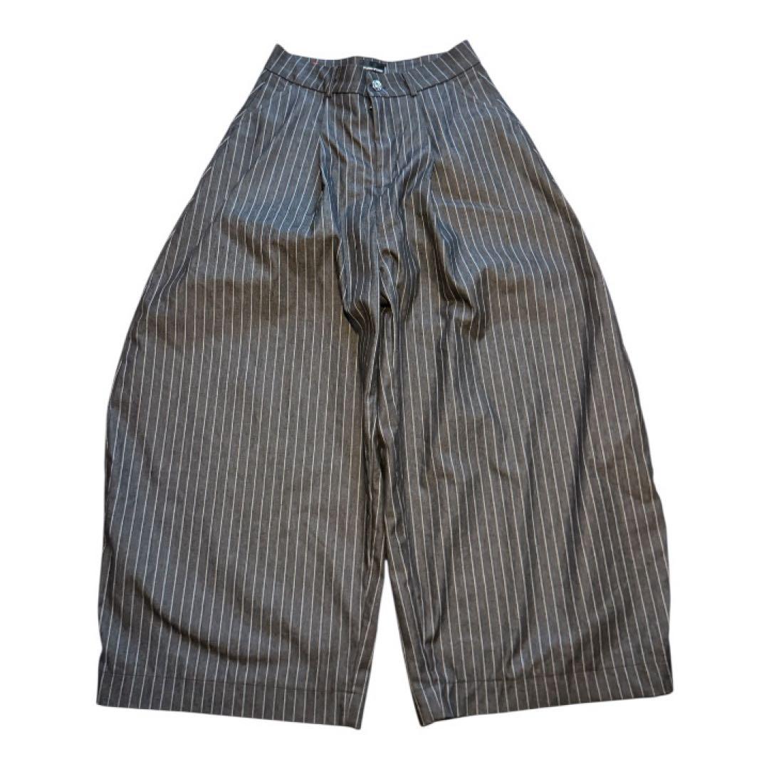 【正規品】PushPush STRIPED PANTS ブラック　Mサイズ