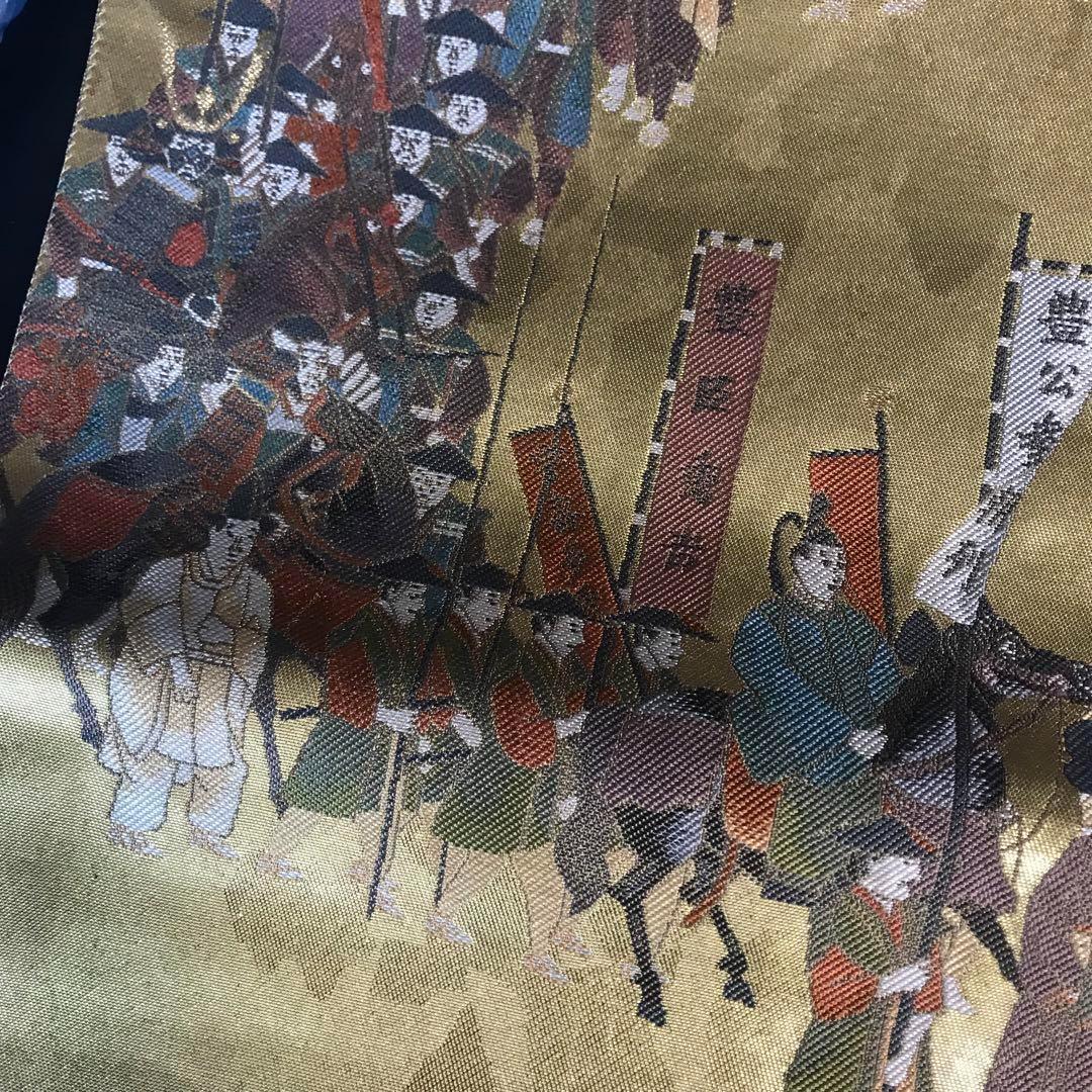 ZF-1041 袋帯 大名行列 金箔 高級 正絹 六通 希少