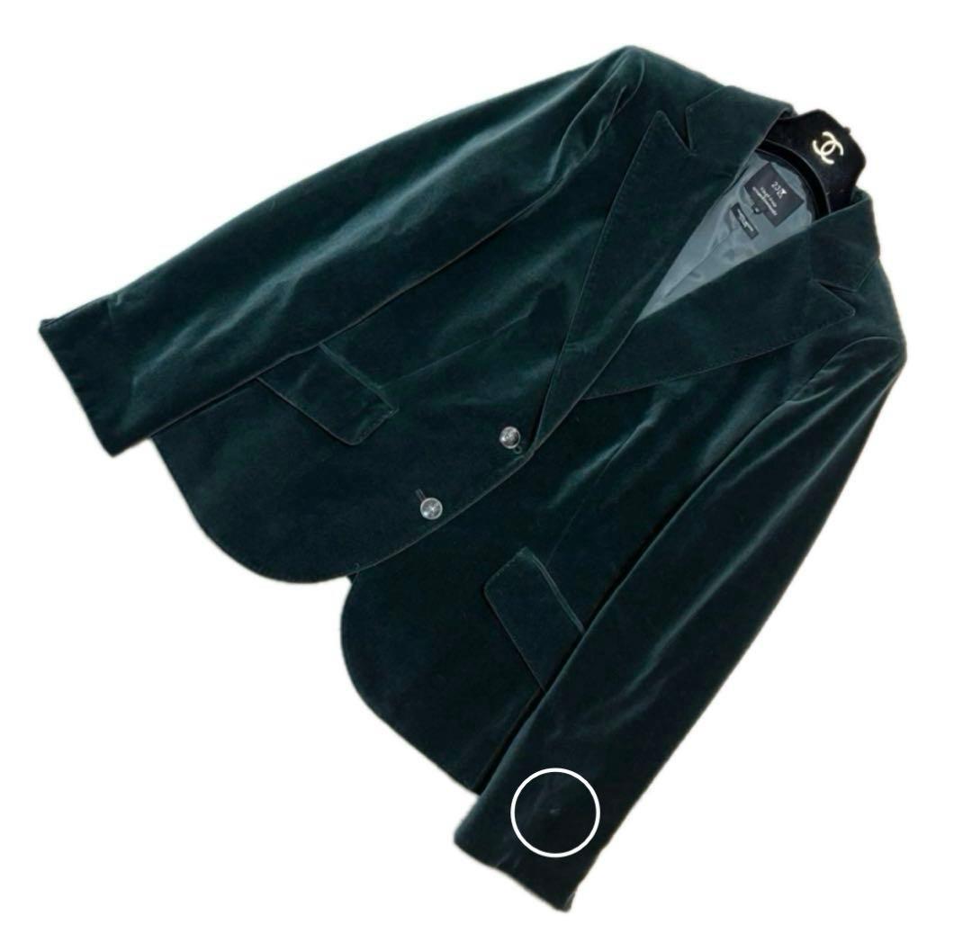 23区 ベロア　メタルボタン　ストレッチ　テーラードジャケット　ブレザー