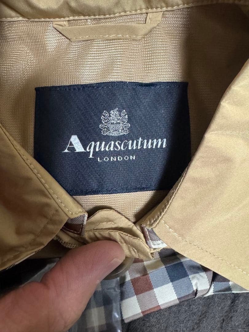 【JAL機内販売限定】完売品Aquascutum ベージュチェック レインコート