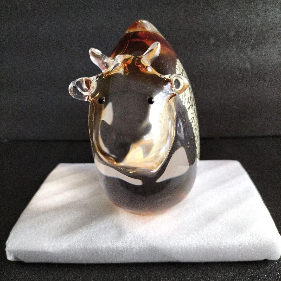 青森伝統工芸品　津軽びいどろ置物と 江戸切子グラス　お値下げ