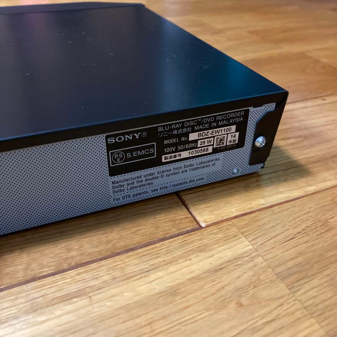 SONY ブルーレイレコーダー BDZ-EW1100 リモコン付き 動作確認済
