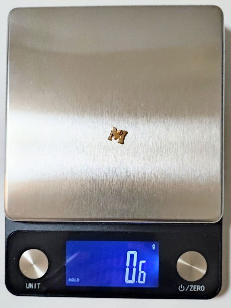 18K ペンダントトップ イニシャルモチーフ Ｍモチーフ