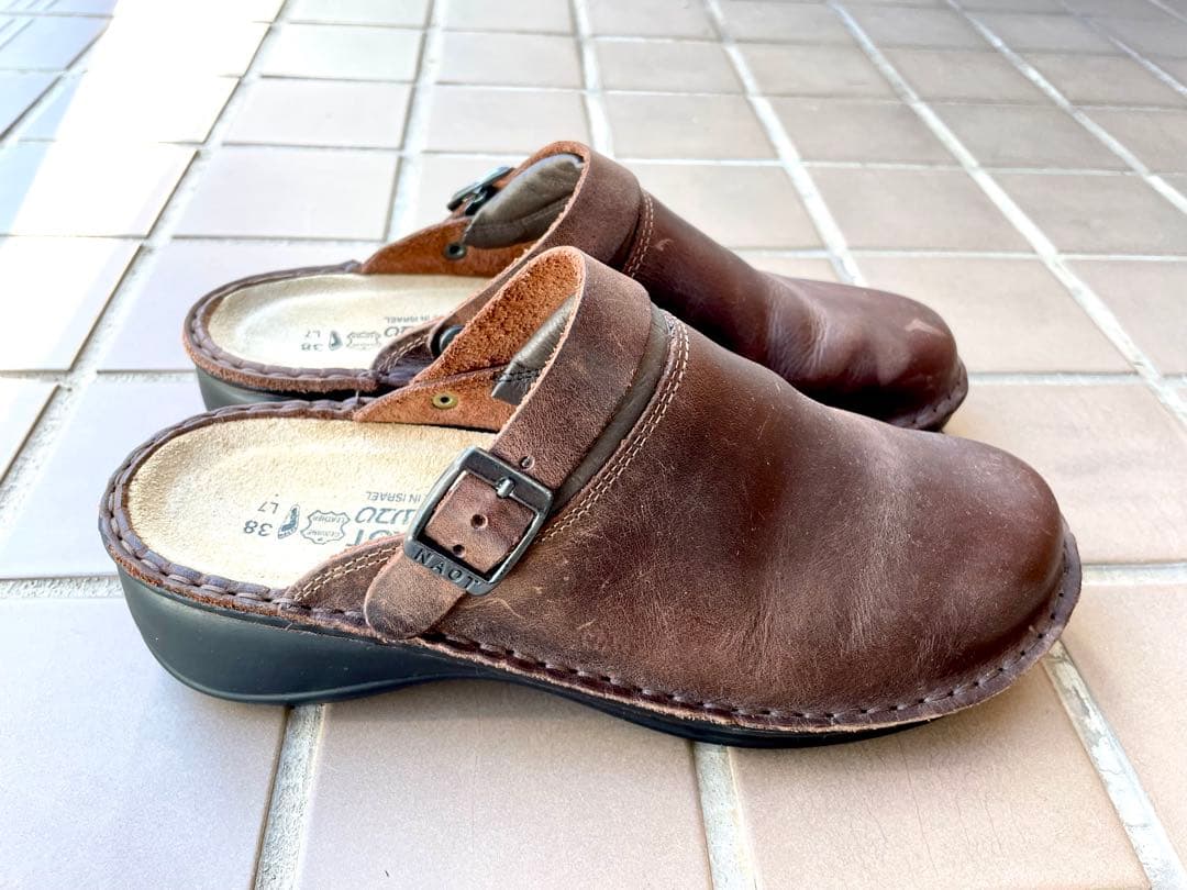 NAOT アイリス・ブラウン サボ・サイズ38