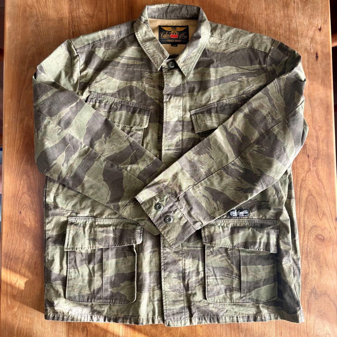 CALEE Tiger camo military jacket Lサイズ