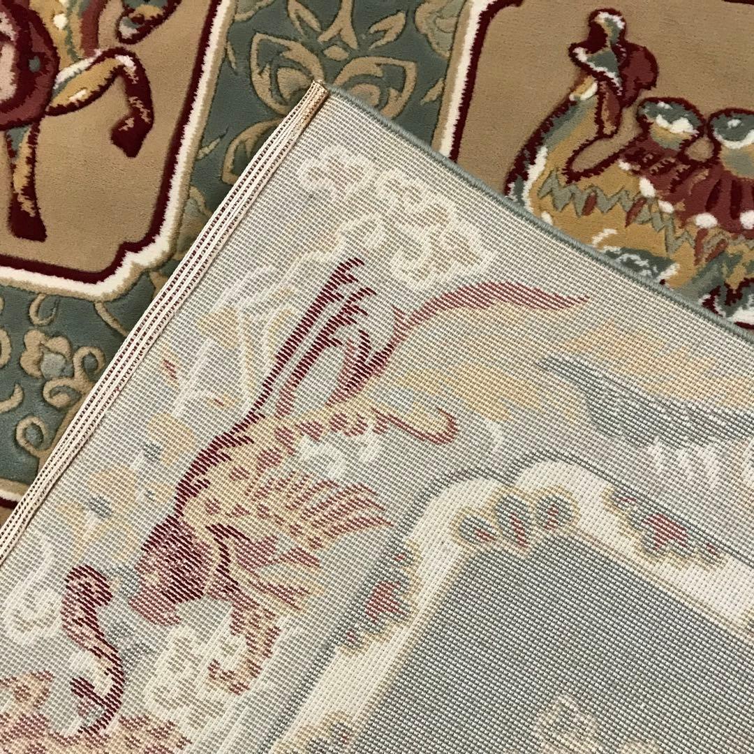 ラグ ラグマット 絨毯169×237cm 唐三彩 デザイン グリーン