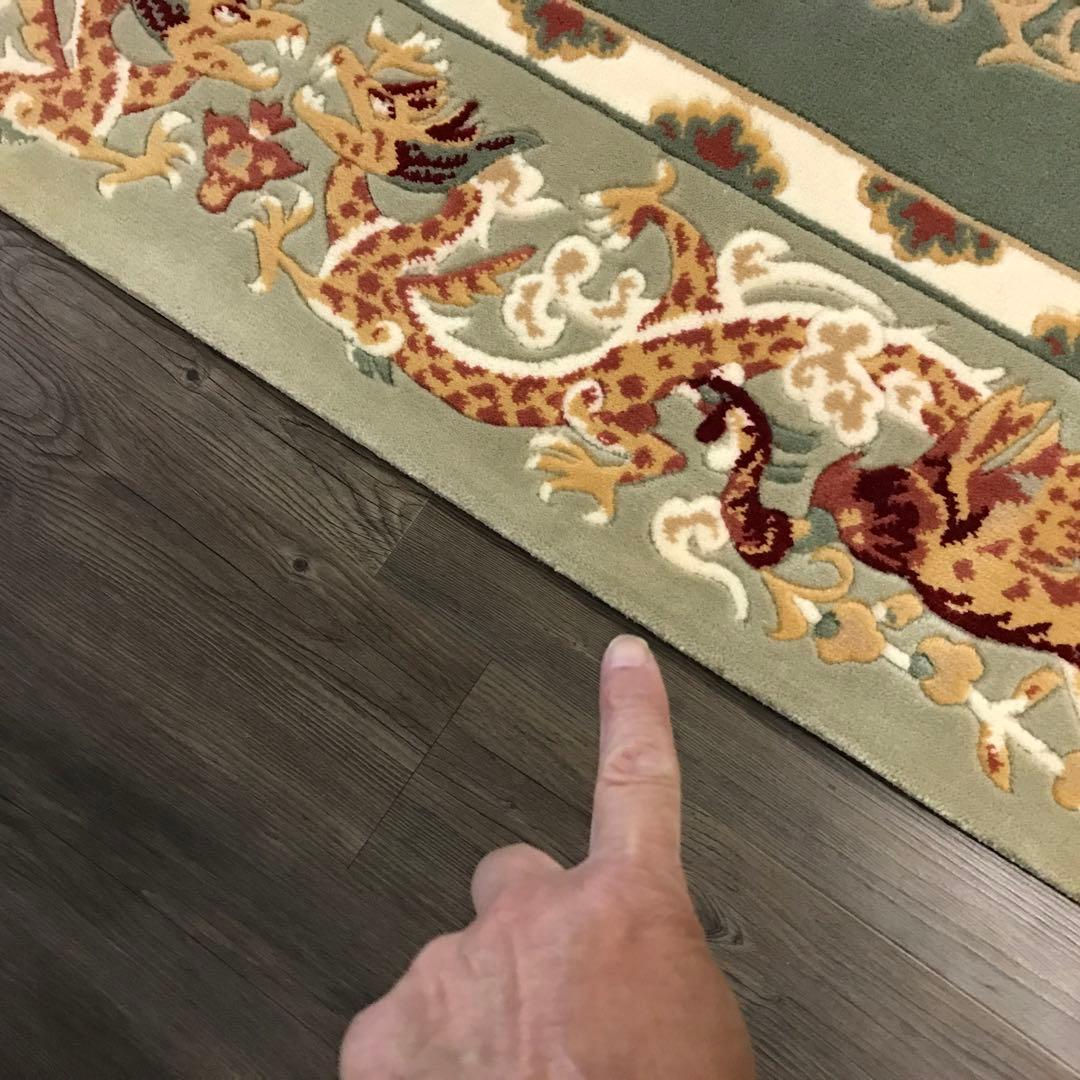 ラグ ラグマット 絨毯169×237cm 唐三彩 デザイン グリーン