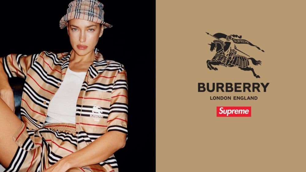 Burberry × supreme ハット HAT キャップ