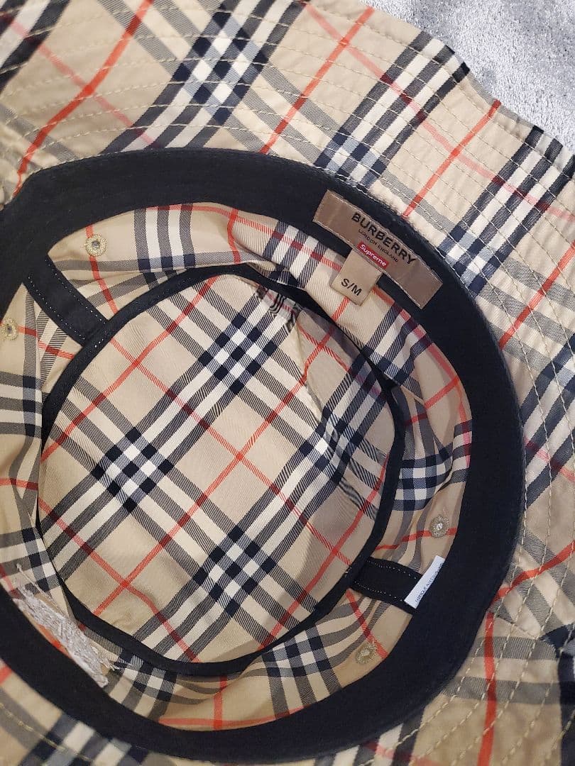 Burberry × supreme ハット HAT キャップ