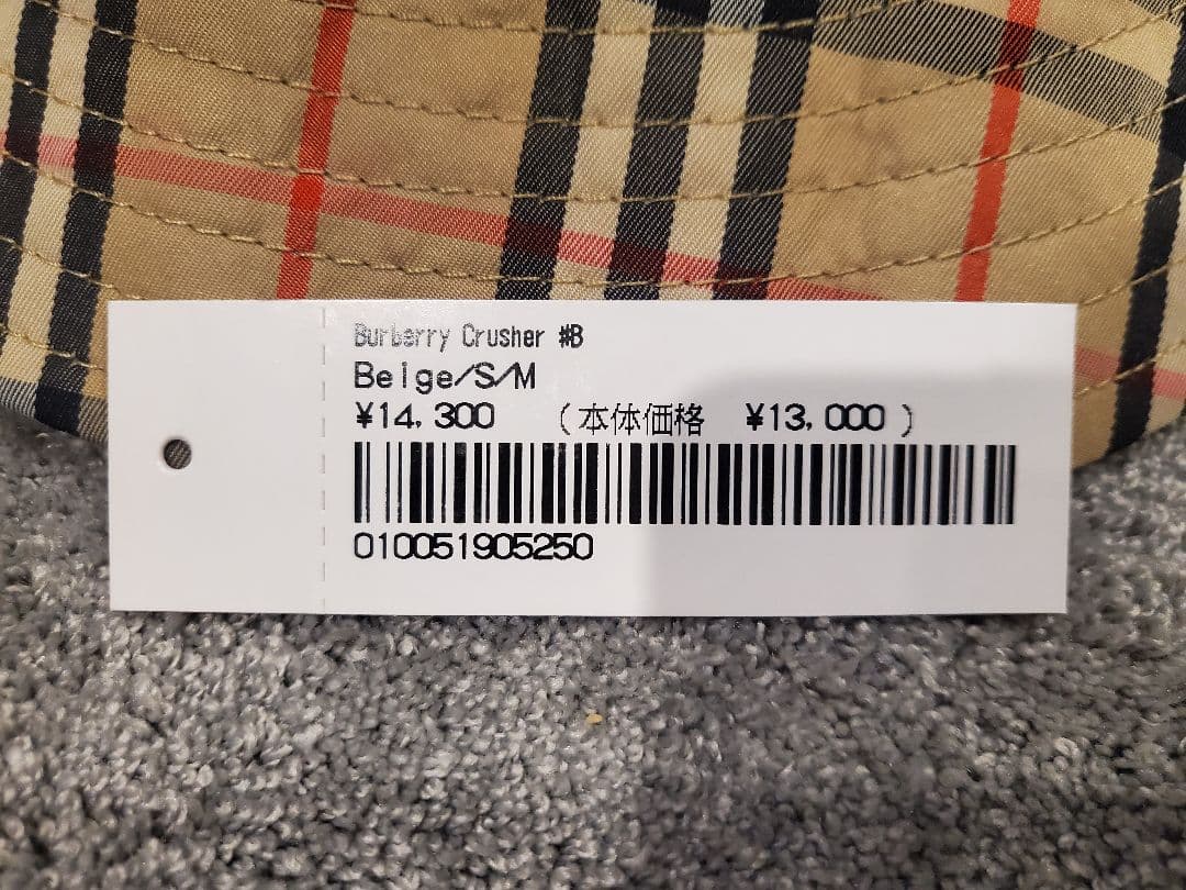 Burberry × supreme ハット HAT キャップ