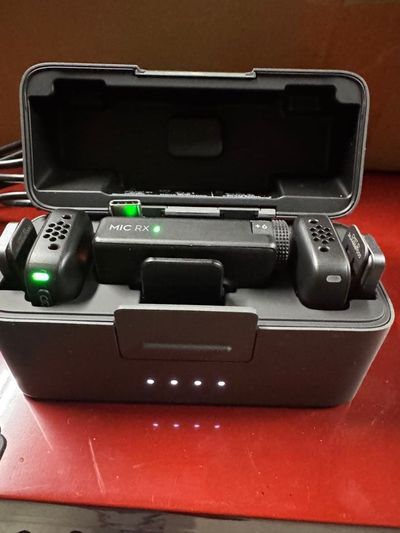 DJI Mic ワイヤレスマイクセット 充電ケース付き　通電確認