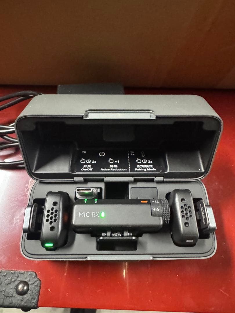 DJI Mic ワイヤレスマイクセット 充電ケース付き　通電確認