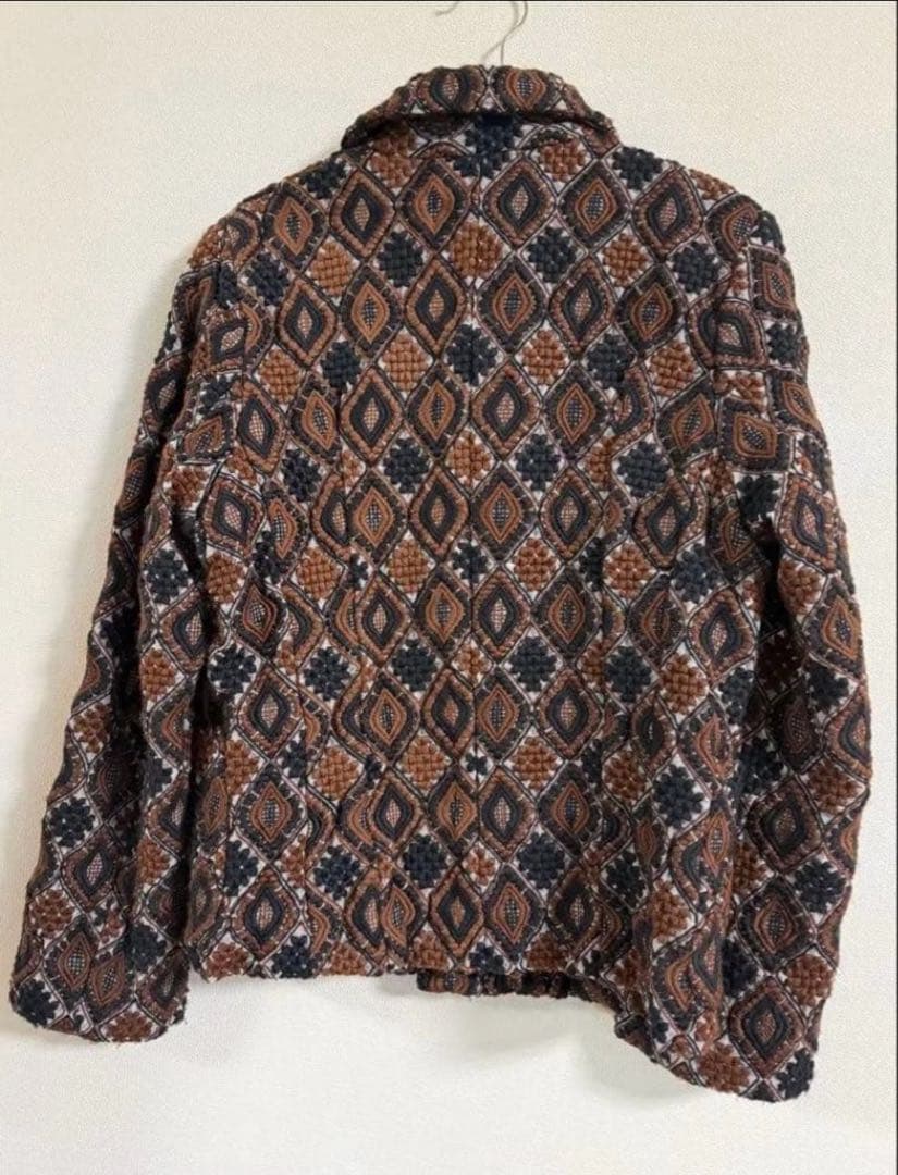 コムデギャルソン テーラードジャケット 総柄 アウター レディース ブラウン
