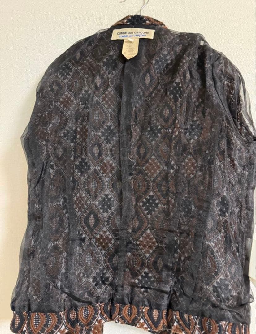 コムデギャルソン テーラードジャケット 総柄 アウター レディース ブラウン