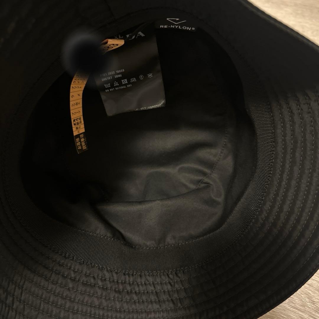 S【クリーニング済み】プラダ　バケットハット　XL ブラック
