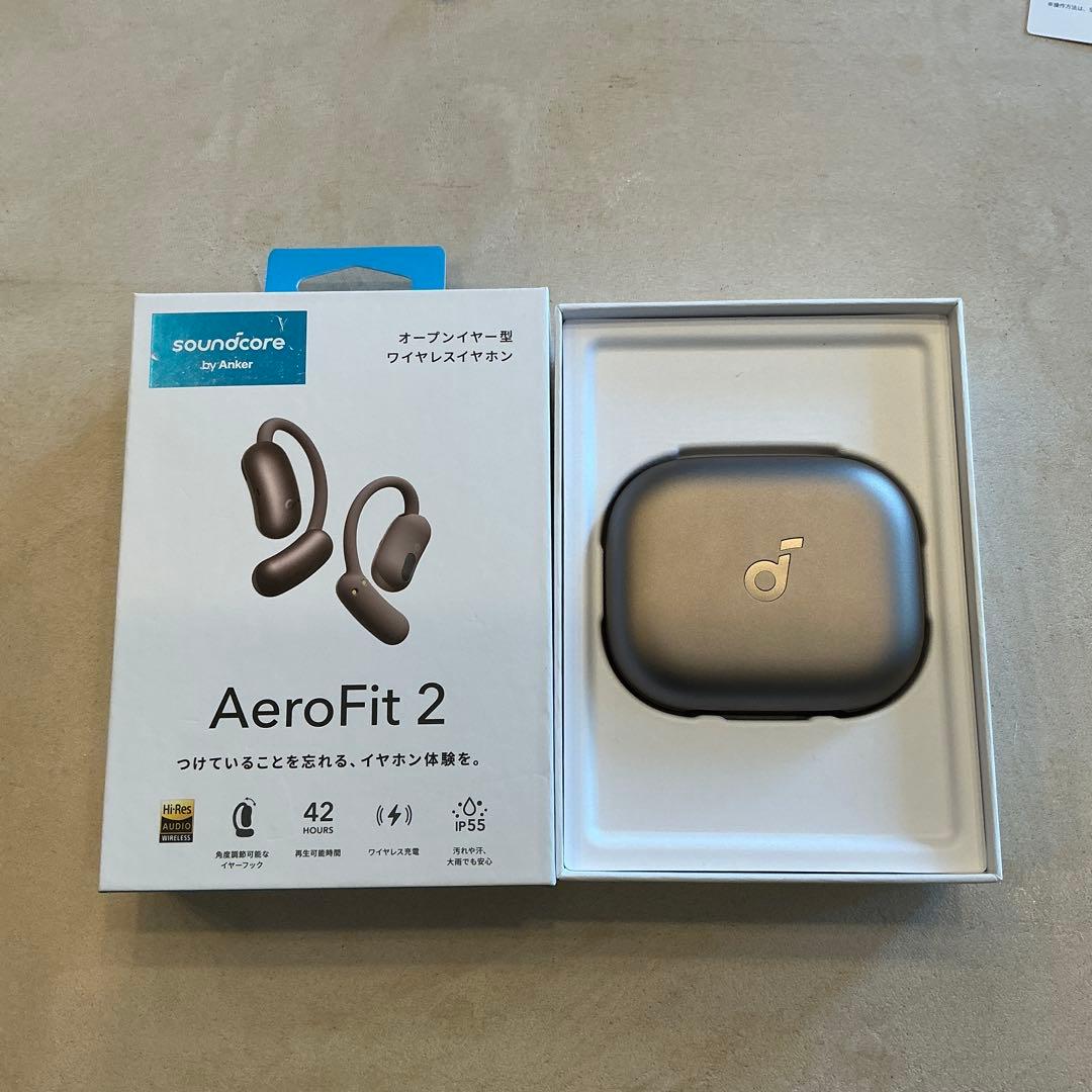 Soundcore AeroFit2ブロンズゴールド　オープンイヤー型イヤホン