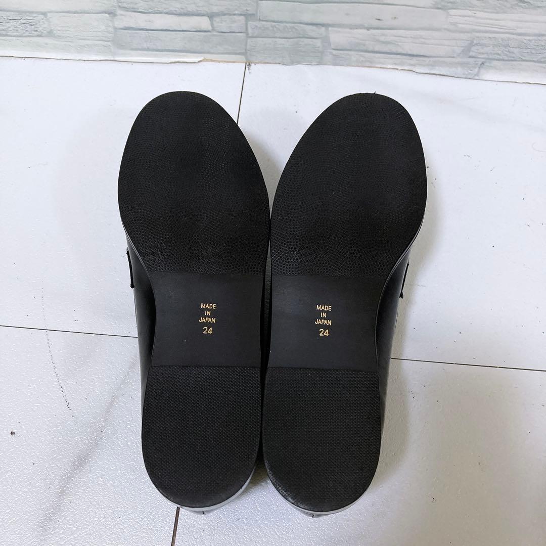 極美品 OHGA オオガ オーガ ビジューローファー 2way ブラック 24