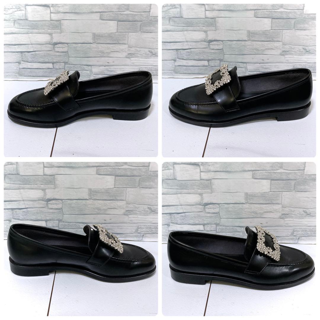 極美品 OHGA オオガ オーガ ビジューローファー 2way ブラック 24