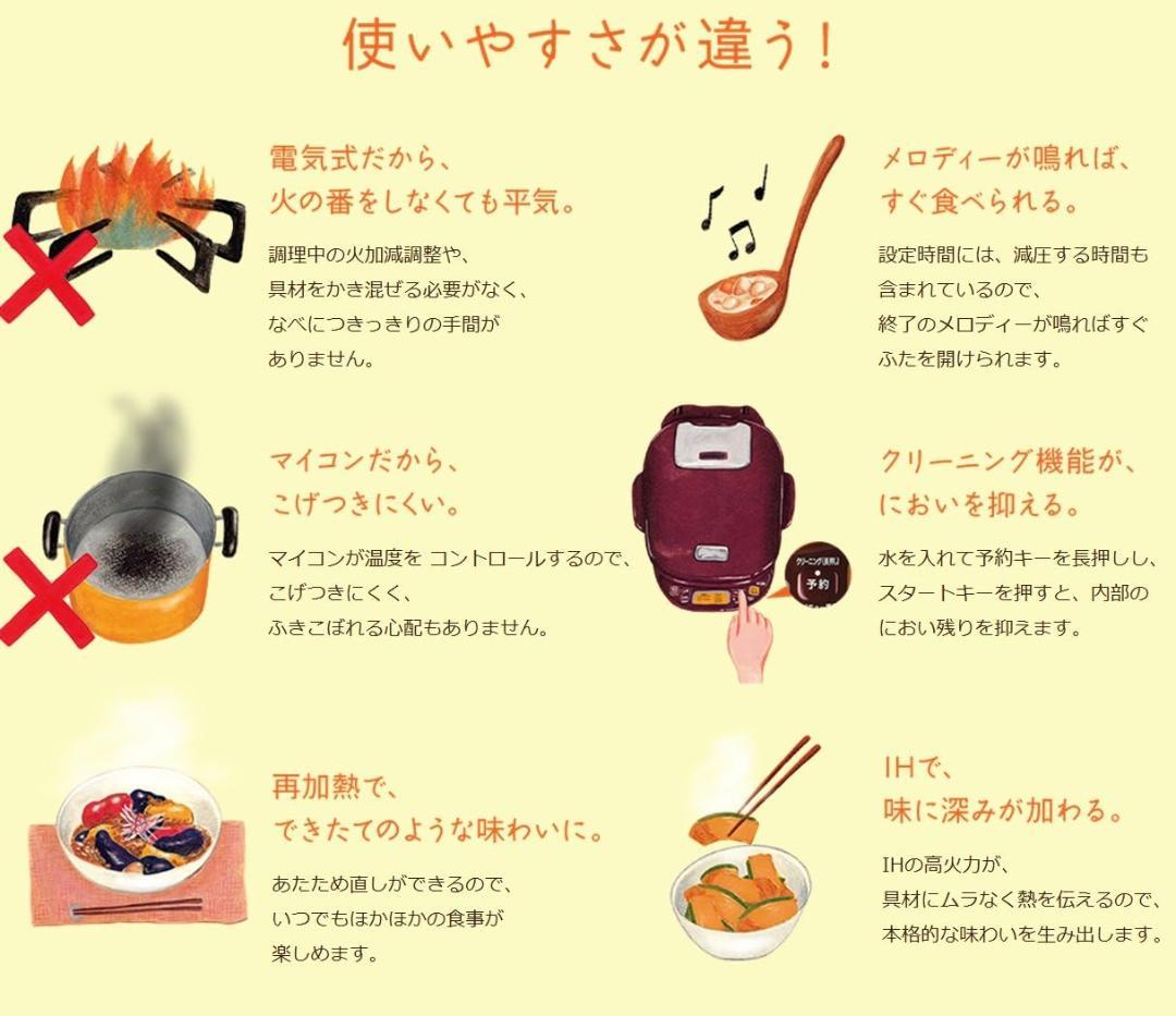 【美品★送料無料】 象印マホービン 圧力IHなべ 圧力鍋 EL-MB30-VD