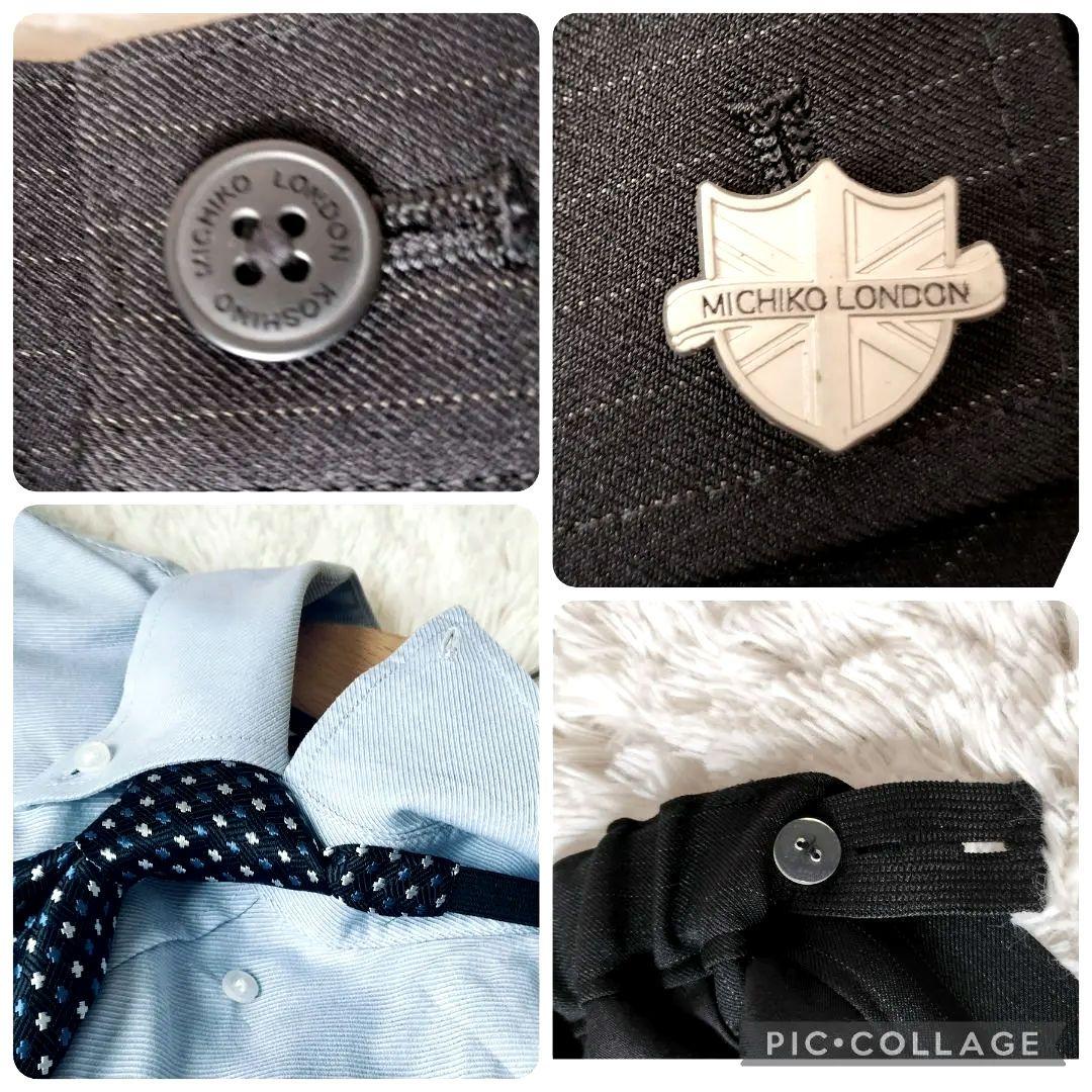 【極美品】ミチコロンドン 男の子フォーマルスーツ 150｜卒服 6点セット黒